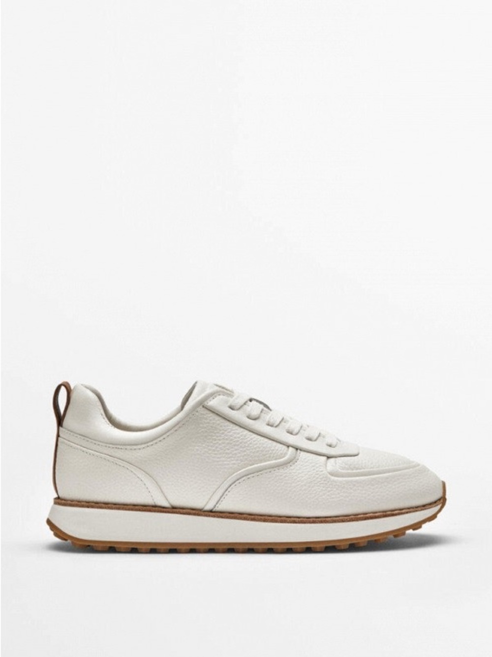 Massimo Dutti white leather sneakers